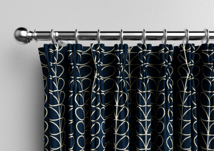 Orla Kiely Linear Stem, Navy Whale - Made to Measure Curtains - Image 11